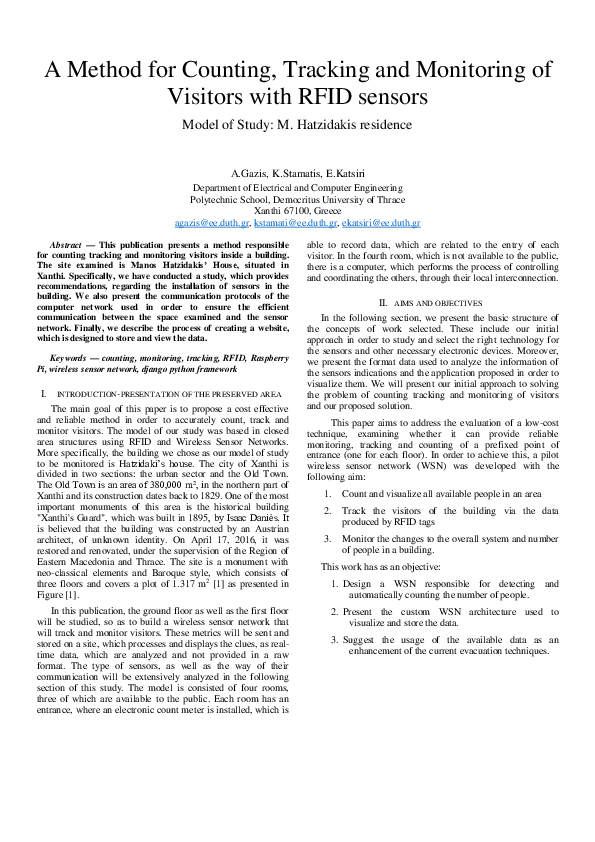 (PDF) A Method for Counting, Tracking and Monitoring of Visitors with ...