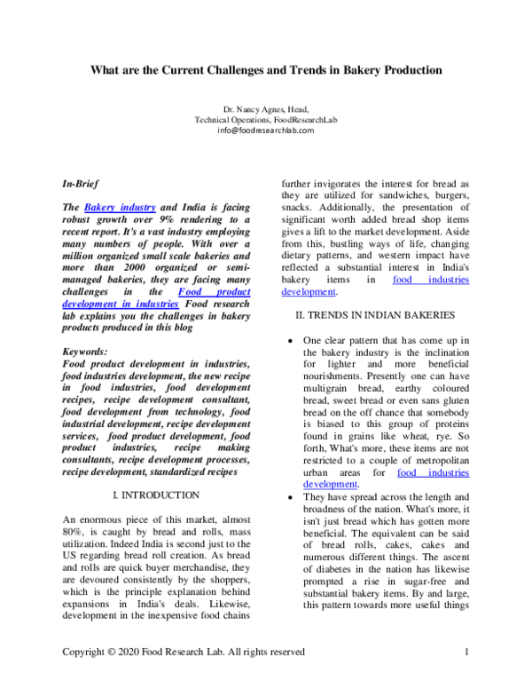 Bread and pastry research paper pdf image