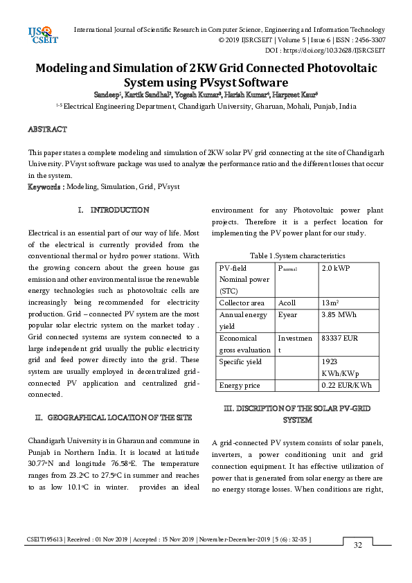 (PDF) Modeling and Simulation of 2KW Grid Connected Photovoltaic System ...