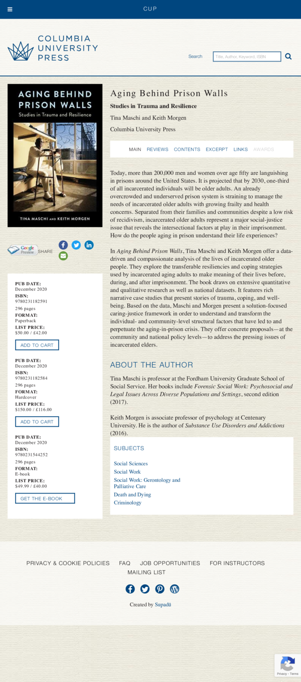 (PDF) Aging Behind Prison Walls Studies in Trauma and Resilience