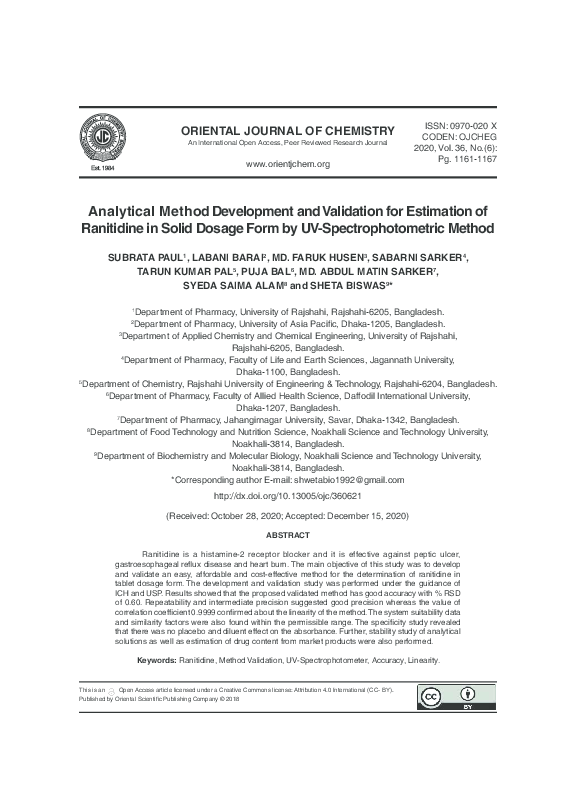 (PDF) Analytical Method Development and Validation for Estimation of ...