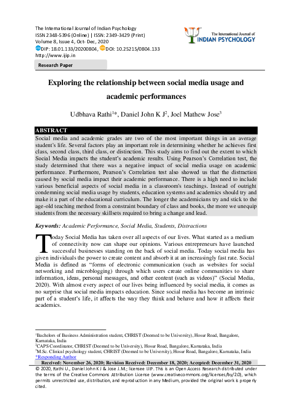 (PDF) Exploring the relationship between social media usage and ...