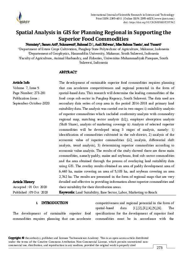 (PDF) Spatial Analysis in GIS for Planning Regional in Supporting the ...