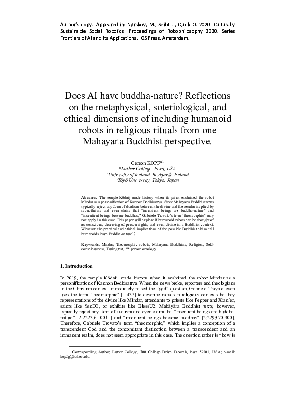 Does AI have buddha-nature