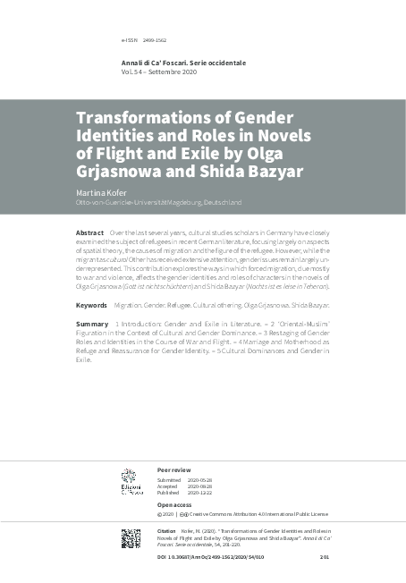 (PDF) Transformations of Gender Identities and Roles in Novels of ...