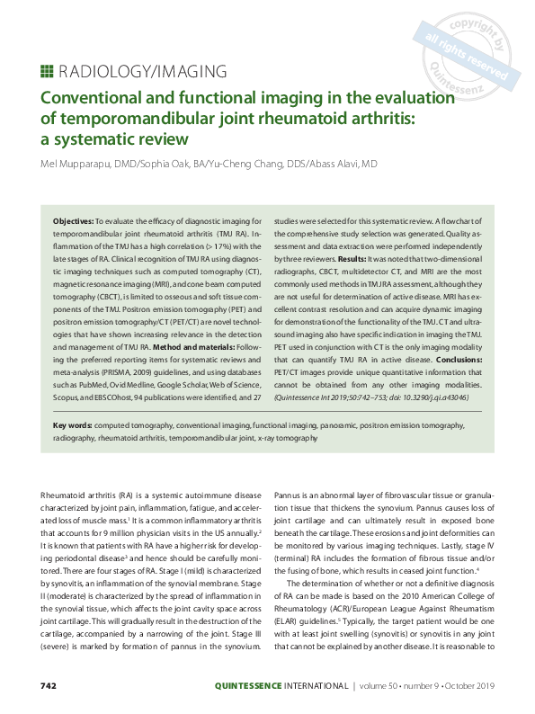 (PDF) Conventional and functional imaging in the evaluation of ...