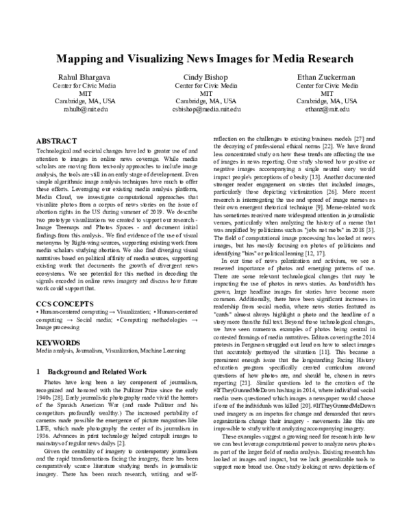 (PDF) Mapping and Visualizing News Images for Media Research