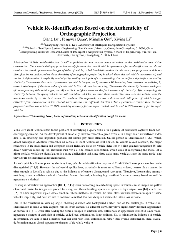 (PDF) Vehicle Re-Identification Based on the Authenticity of ...