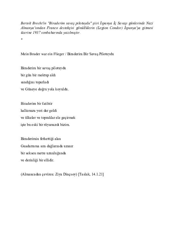 (PDF) Mein Bruder war ein Flieger