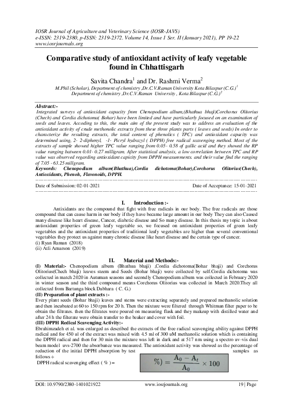 COMPARATIVE NUTRITIONAL ANALYSIS AND ANTIOXIDANT ACTIVITY PDF visual data 2