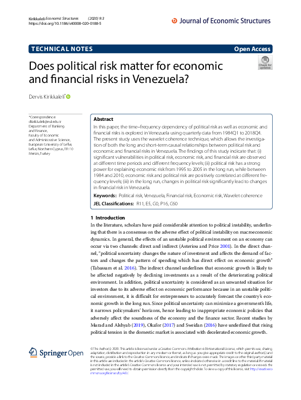 (PDF) Does political risk matter for economic and financial risks in ...