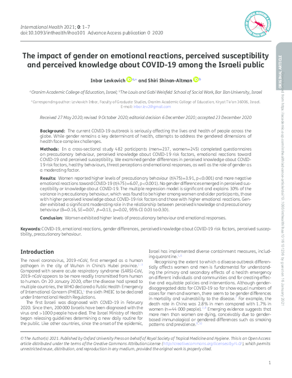 (PDF) The impact of gender on emotional reactions, perceived ...