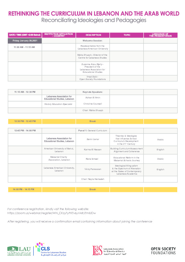 (PDF) Curriculum Conference Program English Version 2 Saliha sebgag