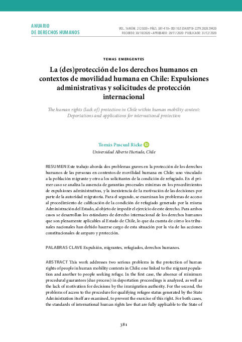 (PDF) La [des]protección de los derechos humanos en contextos de ...