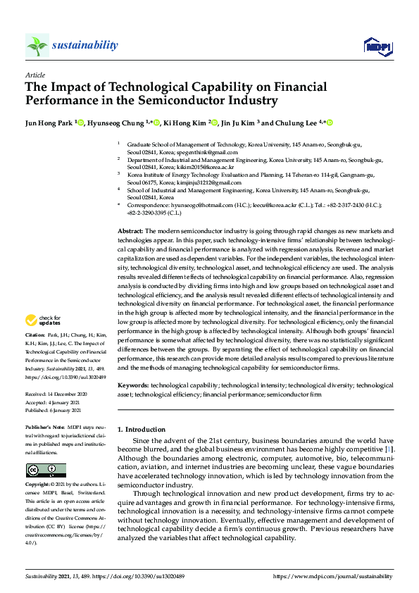 (PDF) The Impact of Technological Capability on Financial Performance ...
