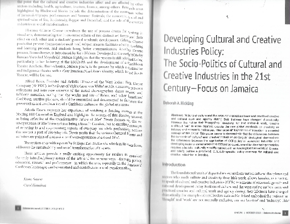 (PDF) Developing Cultural and Creative Industries Policy: The Socio ...