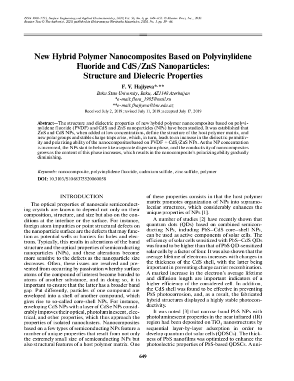 (PDF) New Hybrid Polymer Nanocomposites Based on Polyvinylidene ...