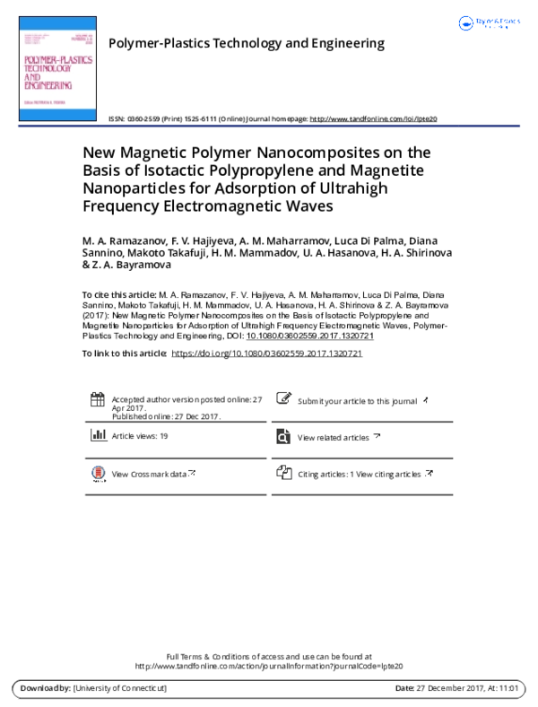 (PDF) New Magnetic Polymer Nanocomposites on the Basis of Isotactic ...