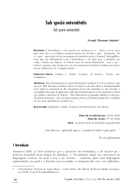 (PDF) Sub specie aeternitatis Sub specie aeternitatis