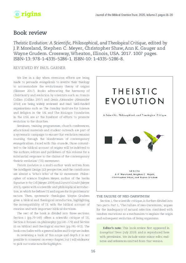 Theistic evolution definition picture