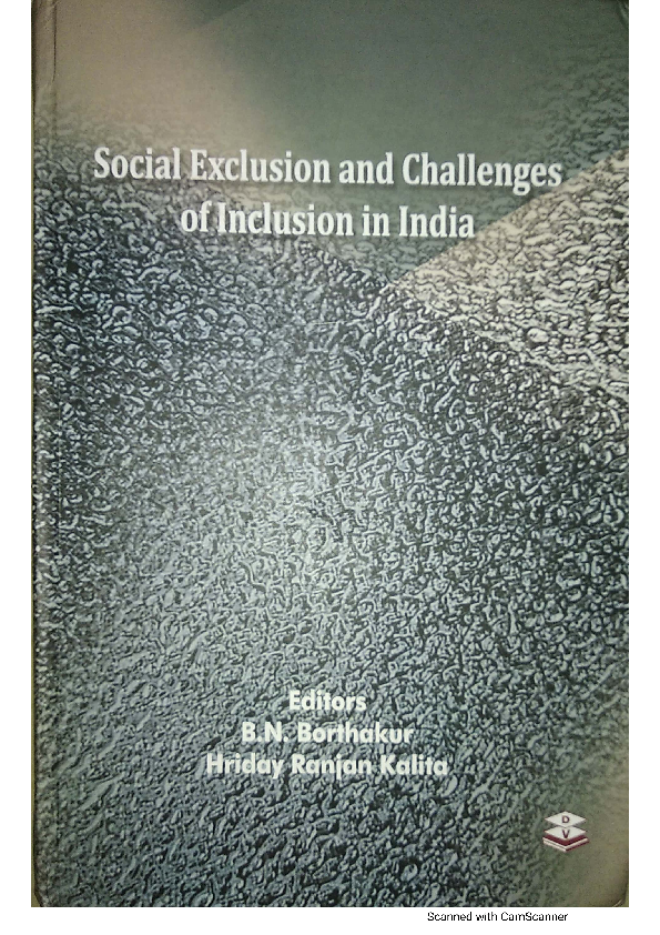 (PDF) Social Exclusion and Challenges of Inclusion in India