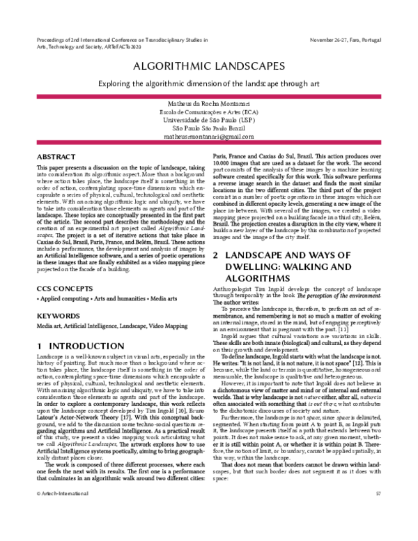 (PDF) Algorithmic Landscapes: exploring the algorithmic dimension of ...