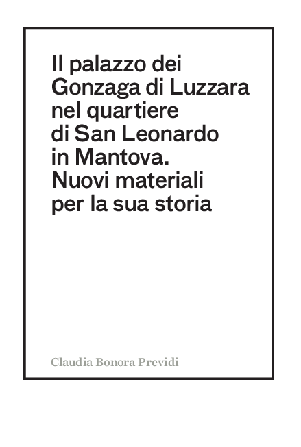 (PDF) Il palazzo dei Gonzaga di Luzzara nel quartiere di San Leonardo
