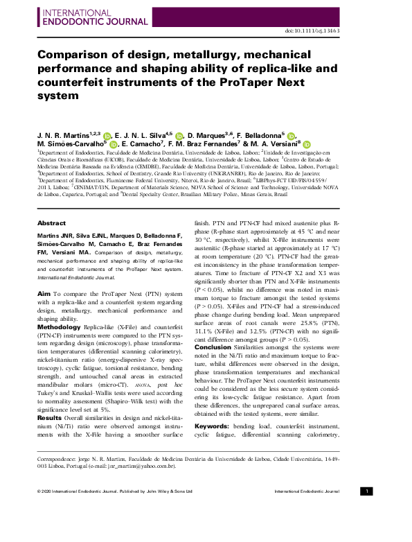(PDF) Comparison of design, metallurgy, mechanical performance and ...