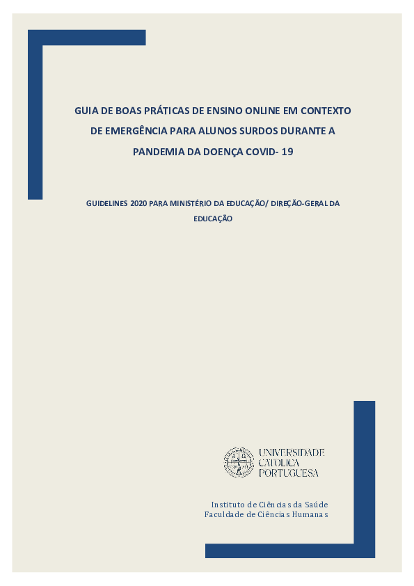 (PDF) GUIA DE BOAS PRÁTICAS DE ENSINO ONLINE EM CONTEXTO DE EMERGÊNCIA