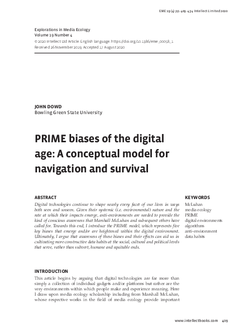 (PDF) PRIME biases of the digital age: A conceptual model for ...