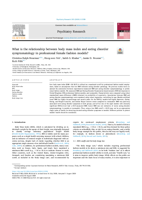 (PDF) What is the relationship between body mass index and eating ...