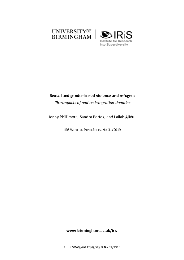 (PDF) Sexual and gender-based violence and refugees: the impacts of and ...