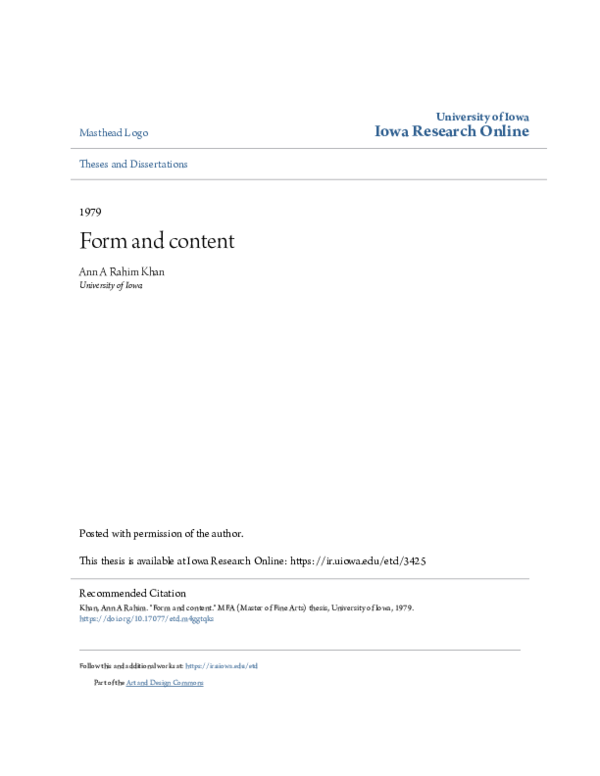 (PDF) Form and content