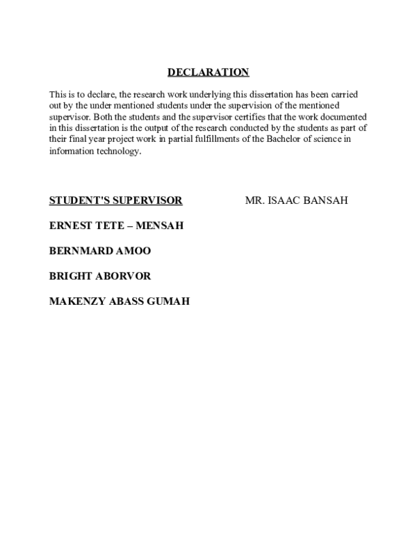 (DOC) DECLARATION