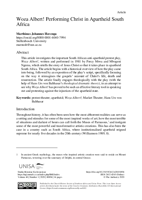 Woza albert characters image