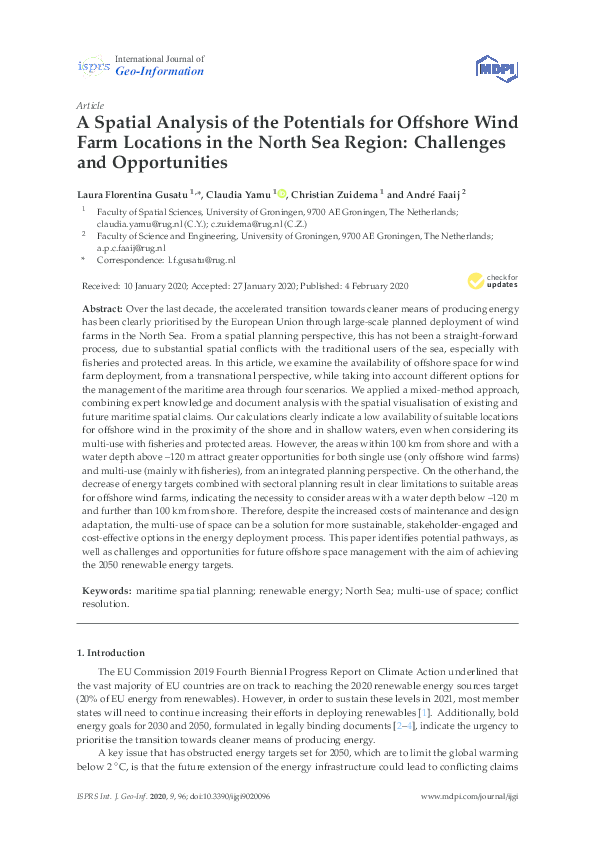 (PDF) A spatial analysis of the potentials for offshore wind farm ...