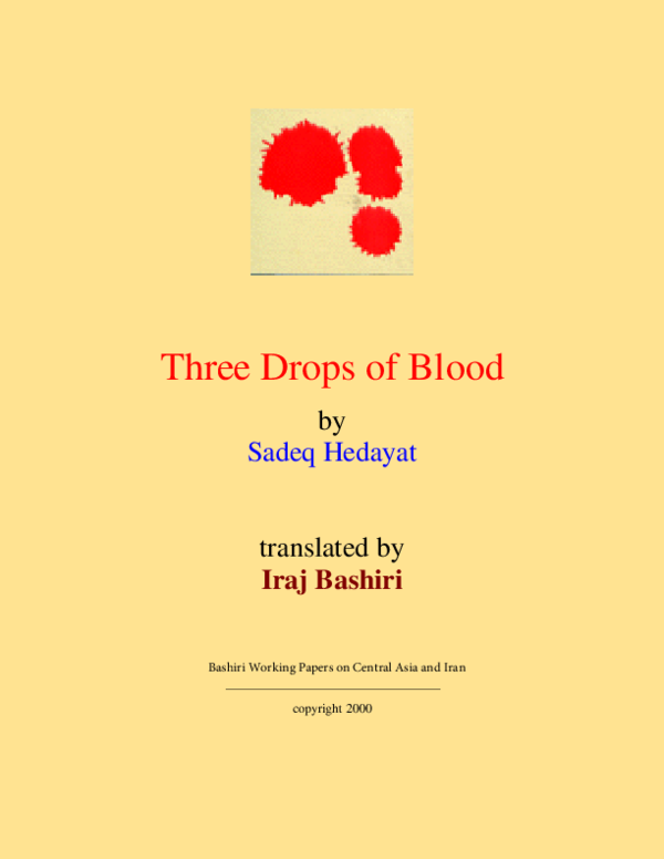 (PDF) Three Drops of Blood Iraj Bashiri Academia.edu