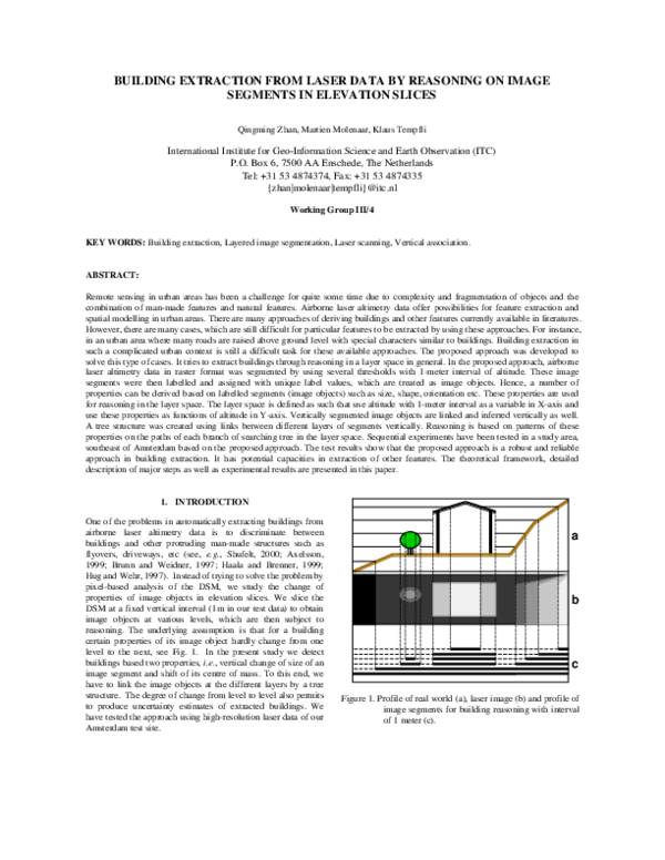 (PDF) Building Extraction From Laser Data By Reasoning on Image ...