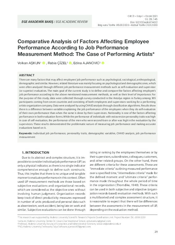 (PDF) Comparative Analysis of Factors Affecting Employee Performance ...