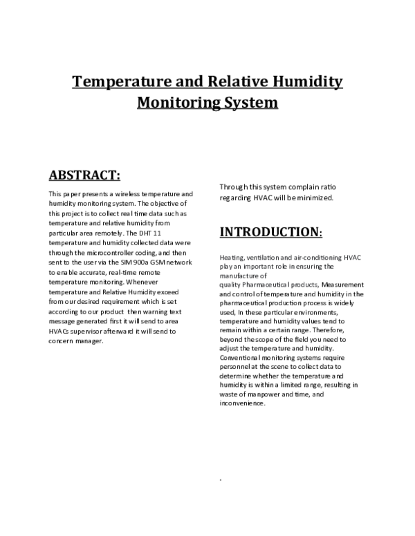 Relative humidity essay image