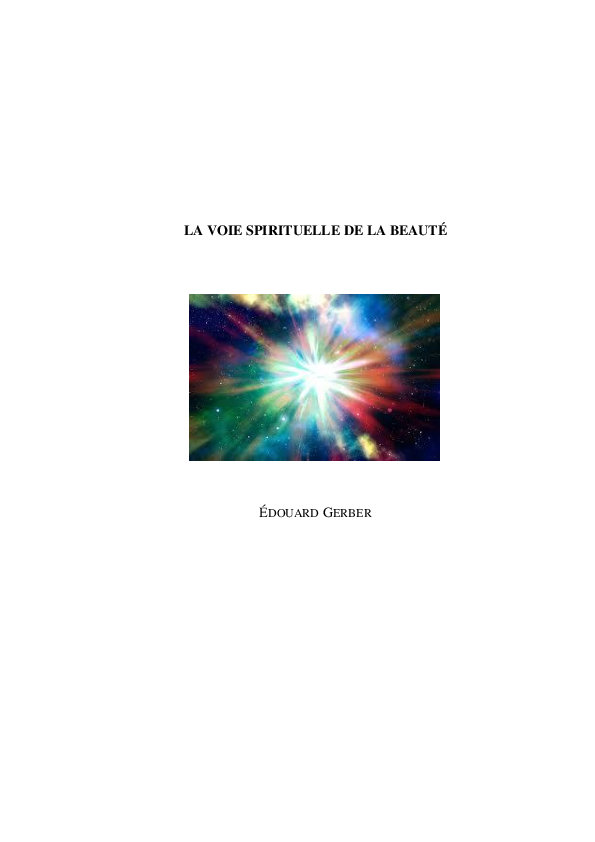 Pdf La Voie Spirituelle De La Beaute Gerber Edouard Academia Edu