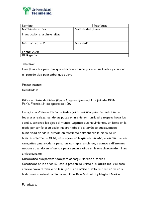 (DOC) Evidencia 2 Introduccion a la Univerisdad