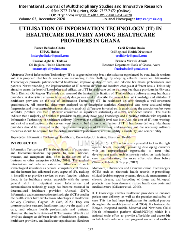 (PDF) International Journal of Multidisciplinary Studies and Innovative ...