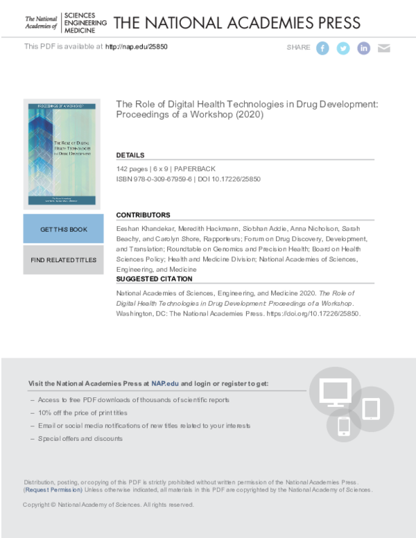 (PDF) The Role of Digital Health Technologies in Drug Development ...