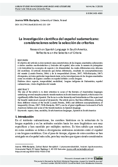 (PDF) La investigación científica del español sudamericano ...