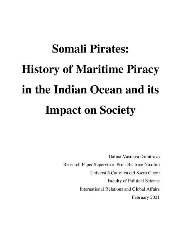 (PDF) History of Maritime Piracy in the Indian Ocean and its Impact on ...