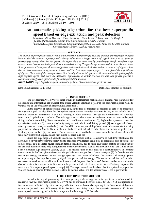 (PDF) An automatic picking algorithm for the best superpositio speed ...