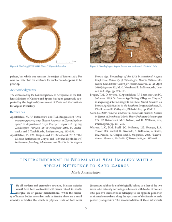(PDF) 2020. ‘Intergenderism’ in Neopalatial Seal Imagery with a Special ...