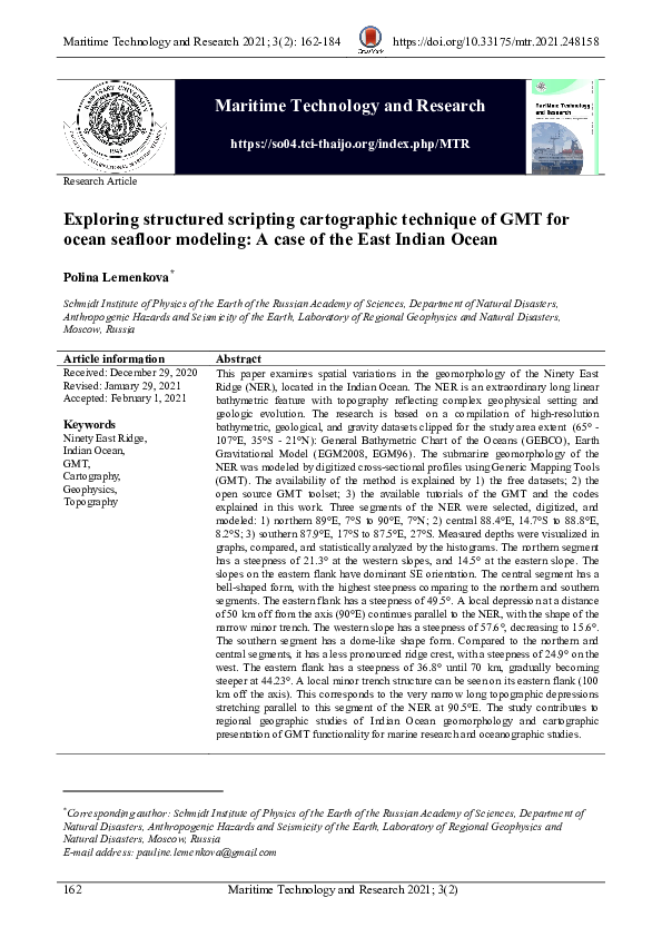 (PDF) Exploring structured scripting cartographic technique of GMT for ...