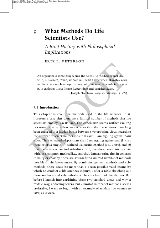 (PDF) What methods do life scientists use? A brief history with ...